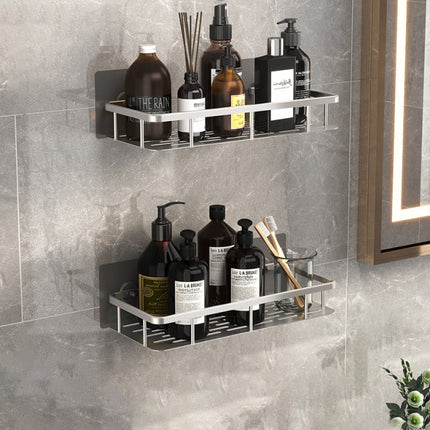 Stylish Metal Bathroom Shelf with Suction Cup Installation | Space-Saving Storage Solution for Organizing Essentials 12