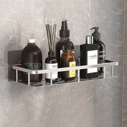 Stylish Metal Bathroom Shelf with Suction Cup Installation | Space-Saving Storage Solution for Organizing Essentials 3