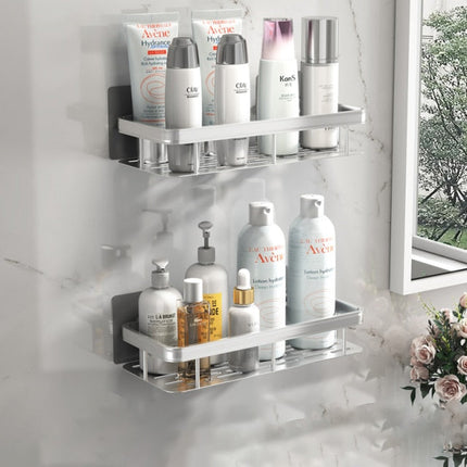 Stylish Metal Bathroom Shelf with Suction Cup Installation | Space-Saving Storage Solution for Organizing Essentials 6