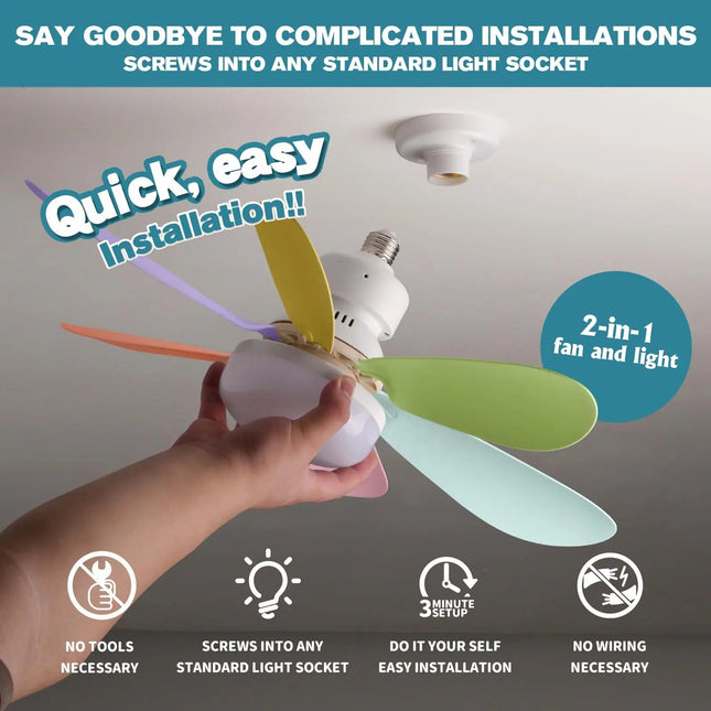 Stylish Modern Ceiling Fan with LED Light & Remote Control | Adjustable Color Temperature for Year-Round Comfort 1