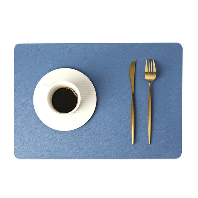 Stylish Rectangle PU Leather Placemats with Non-Slip Bottoms | Waterproof & Heat Resistant for Table Protection 0