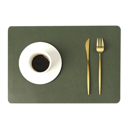 Stylish Rectangle PU Leather Placemats with Non-Slip Bottoms | Waterproof & Heat Resistant for Table Protection 11