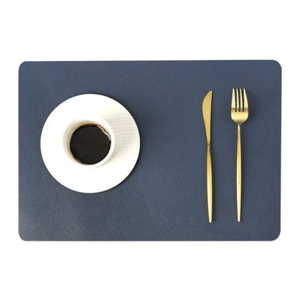 Stylish Rectangle PU Leather Placemats with Non-Slip Bottoms | Waterproof & Heat Resistant for Table Protection 12
