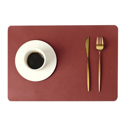 Stylish Rectangle PU Leather Placemats with Non-Slip Bottoms | Waterproof & Heat Resistant for Table Protection 13