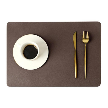 Stylish Rectangle PU Leather Placemats with Non-Slip Bottoms | Waterproof & Heat Resistant for Table Protection 15