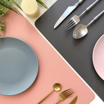 Stylish Rectangle PU Leather Placemats with Non-Slip Bottoms | Waterproof & Heat Resistant for Table Protection 5