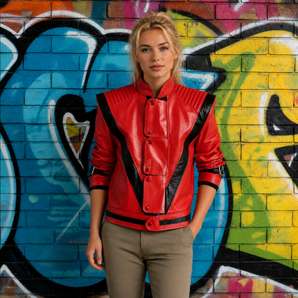 Stylish Red Leather-Look Biker Jacket | Hooded Zip-Up Cosplay Costume for Unisex 1