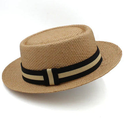 Stylish Straw Pork Pie Hat | Lightweight Summer Sunhat for Cool Comfort 0
