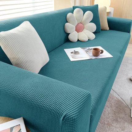Stylish Stretch Sofa Cover | Non-Slip Protection with Textured Fabric | Flexible Fit for Enhanced Comfort and Furniture Protection 7