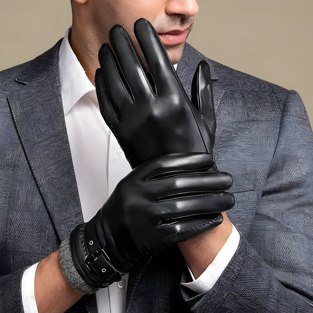 Stylish Winter Gloves | Touchscreen Driving Gloves with Secure Strap | Perfect for Cold Weather Commutes 0