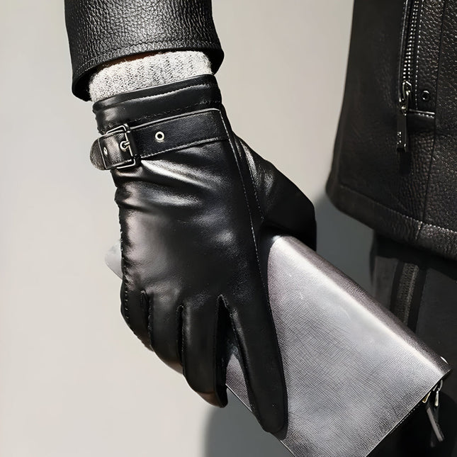 Stylish Winter Gloves | Touchscreen Driving Gloves with Secure Strap | Perfect for Cold Weather Commutes 1