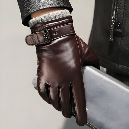Stylish Winter Gloves | Touchscreen Driving Gloves with Secure Strap | Perfect for Cold Weather Commutes 3