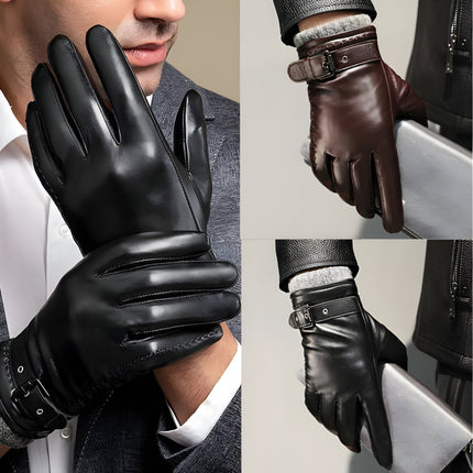 Stylish Winter Gloves | Touchscreen Driving Gloves with Secure Strap | Perfect for Cold Weather Commutes 4