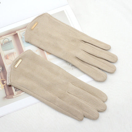 SuaveTouch | Women's Suede Gloves with Cashmere Lining | Touchscreen Compatible for Warmth and Style 1