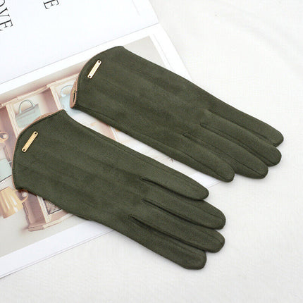 SuaveTouch | Women's Suede Gloves with Cashmere Lining | Touchscreen Compatible for Warmth and Style 4
