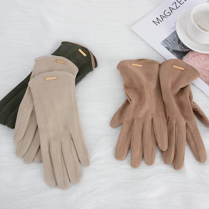 SuaveTouch | Women's Suede Gloves with Cashmere Lining | Touchscreen Compatible for Warmth and Style 7