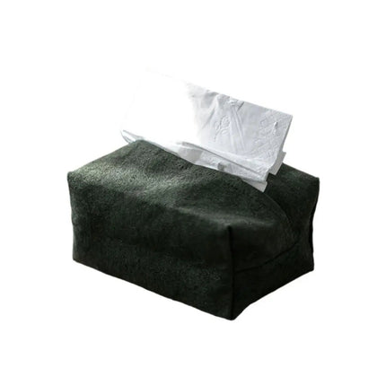 Faux Suede Tissue Box Cover, Soft Fabric Tissue Cover for Car Accessories – image 6