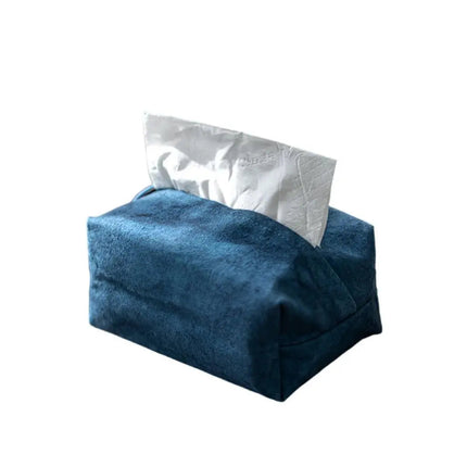 Faux Suede Tissue Box Cover, Soft Fabric Tissue Cover for Car Accessories – image 9