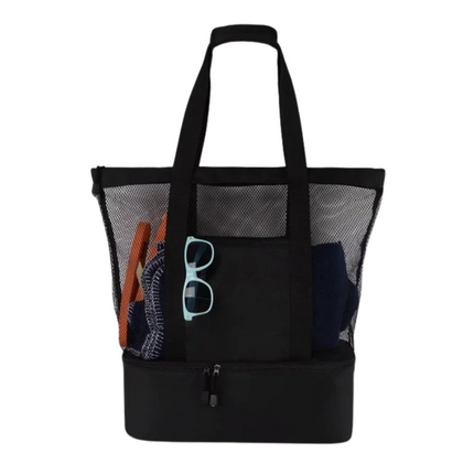 Summer Bag | Lightweight Mesh Tote with Integrated Cooling Compartment | Perfect for Beach and Picnics 0