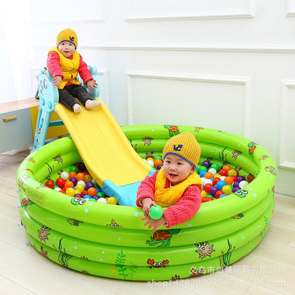 Summer Fun | Inflatable Kiddie Pool with Colorful Maritime Design | Safe & Spacious Water Play for Kids 0