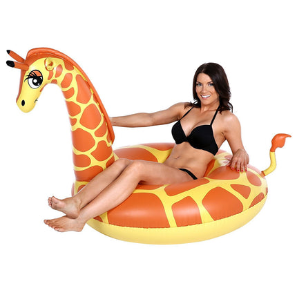 Summer Fun | Unisex Inflatable Giraffe Pool Float with Durable PVC | Eye-Catching Design for Pool Adventures 5