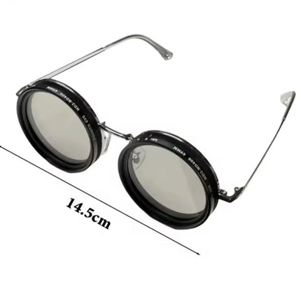Round Metal Sunglasses, Retro UV Protection Sunglasses for Driving and Fishing – image 11
