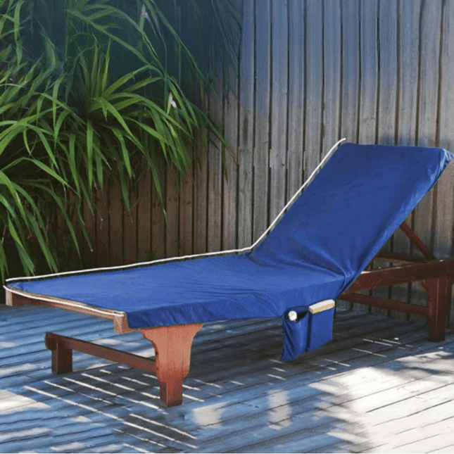 SunLounge | Towel with Integrated Side Pockets & Non-Slip Design | Comfortable Solution for Outdoor Relaxation 1