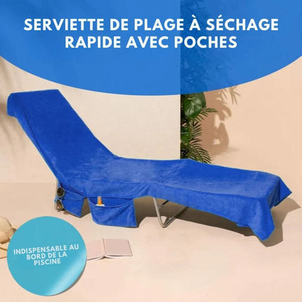 SunLounge | Towel with Integrated Side Pockets & Non-Slip Design | Comfortable Solution for Outdoor Relaxation 2