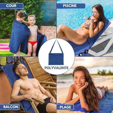 SunLounge | Towel with Integrated Side Pockets & Non-Slip Design | Comfortable Solution for Outdoor Relaxation 4