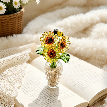 Hand Blown Miniature Glass Flower Set, Housewarming Gift and Birthday Gift – image 14