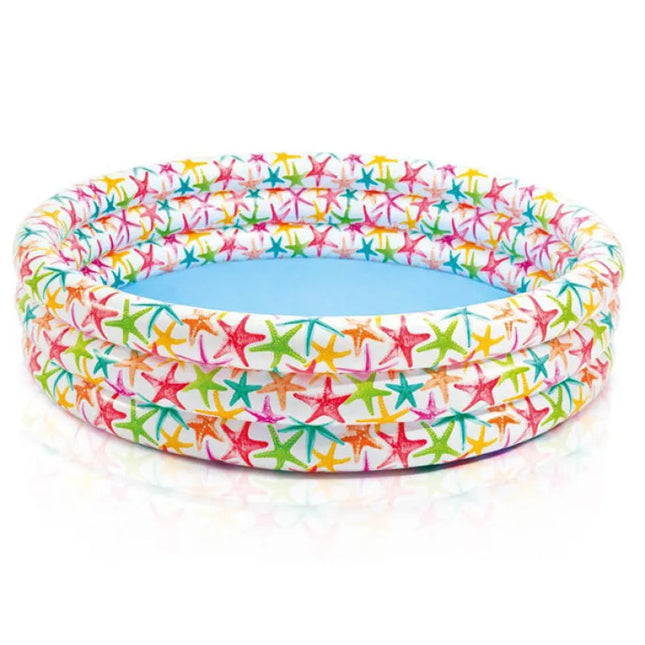 Sunny Splash | Inflatable Kids Pool with Colorful Starfish Design | Spacious Fun for Summer Adventures 0