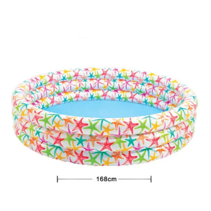 Sunny Splash | Inflatable Kids Pool with Colorful Starfish Design | Spacious Fun for Summer Adventures 1