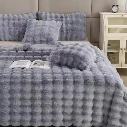 Throw Blankets, Fluffy Rabbit Faux Fur Blanket – image 21