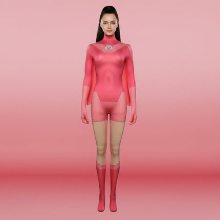 Superhero Jumpsuit Costume for Women with Cape Design | Bold Look for Halloween and Cosplay 0
