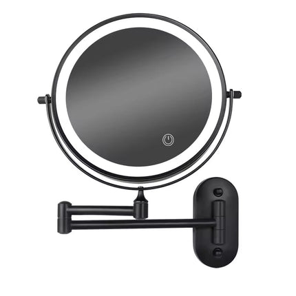 Illuminated Makeup Mirror with Adjustable Brightness & Dual Magnification | Tri-Color Lighting for Perfect Grooming