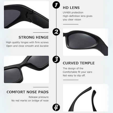 SwiftWrap | Polarised Sports Sunglasses with UV Protection | Lightweight Design for Active Lifestyles 3