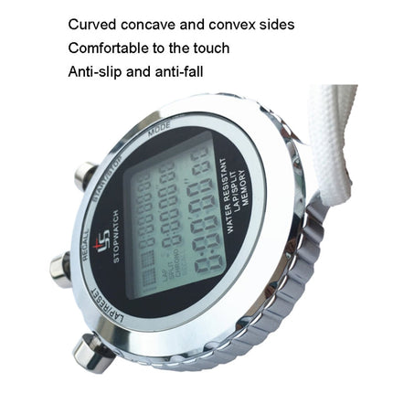 Digital Stopwatch with 3 Line Display, Stainless Steel Lap Timer – image 5
