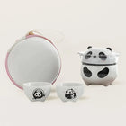 Travel Tea Set with Case, Panda Ceramic Teapot and Teacups, Portable Tea Set Gift for Tea Lovers