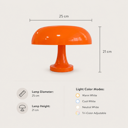 Mushroom Table Lamp, Retro Mushroom Lamp for Bedroom and Living Room – image 5