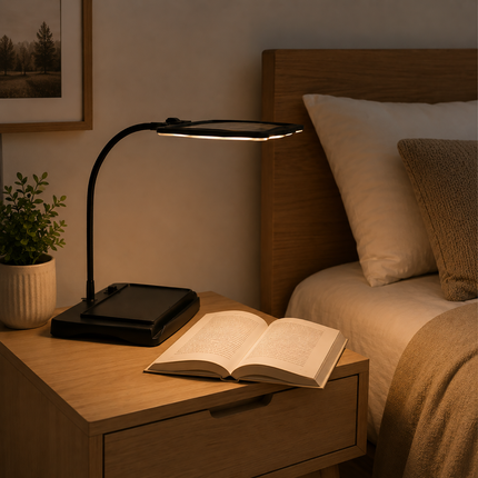Magnifying Glass with Light and Stand, 3X Magnifying Lamp for Crafts