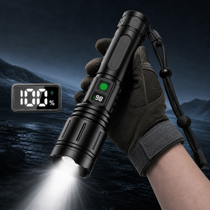Tactical LED Flashlight | Rechargeable 100,000 Lumens with 5 Modes | Durable Design for Outdoor Adventures 4