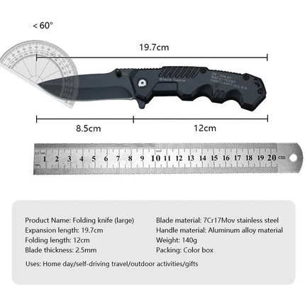 Tactical Survival Knife | High Hardness Folding Blade with Ergonomic Grip | Essential Tool for Outdoor Adventures 5