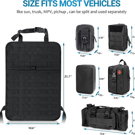 Tactical | Car Seat Organizer with Waterproof Design & Molle Webbing | Versatile Storage Solution for Cars, Trucks, and SUVs 2