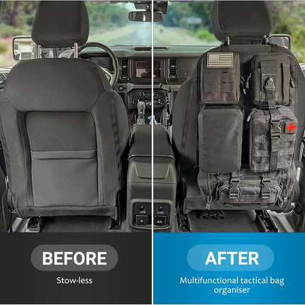 Tactical | Car Seat Organizer with Waterproof Design & Molle Webbing | Versatile Storage Solution for Cars, Trucks, and SUVs 5