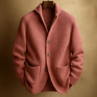 Mens Cardigan Sweater, Shawl Collar Cardigan with Buttons and Pockets, Ribbed Knit Sweater Cardigan for Fall