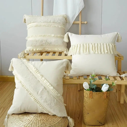 Tufted Canvas Cushion Cover for Sofa and Bed – image 6