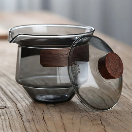Borosilicate Glass Tea Cup with Lid – image 4