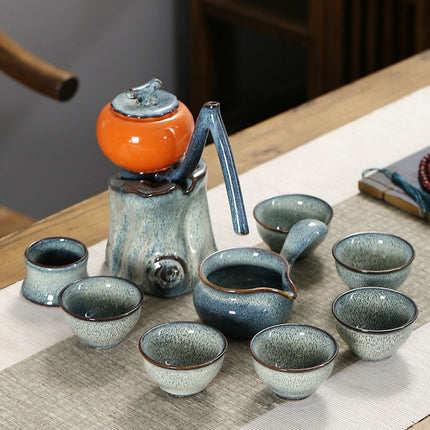 Automatic Teapot Set with 6 Tea Cups and Fair Cup