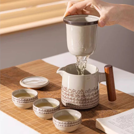 Portable Tea Set with Storage Case – image 4