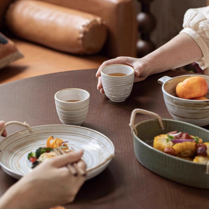 Ceramic Tea Set for 4, Nordic Teapot Set with Teacups and Tray – image 4